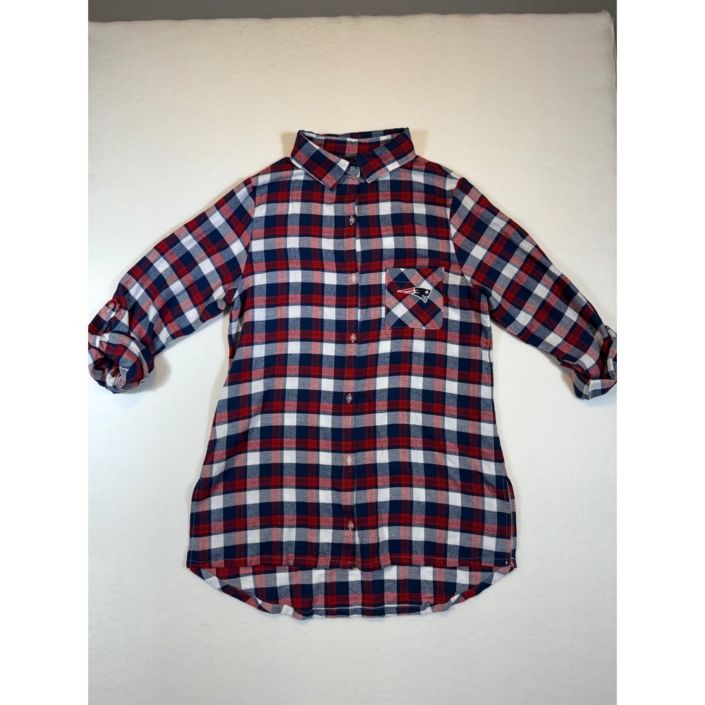 NFL New England Patriots Flannel Shirt Womens Large